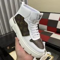 Cheap Louis Vuitton High Tops Shoes For Men #1380798 Replica Wholesale [$82.00 USD] [ITEM#1380798] on Replica Louis Vuitton High Tops Shoes