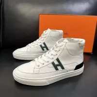 Cheap Hermes High Tops Shoes For Men #1380917 Replica Wholesale [$132.00 USD] [ITEM#1380917] on Replica Hermes High Tops Shoes