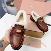 Cheap MIU MIU Leather Shoes For Women #1381072 Replica Wholesale [$105.00 USD] [ITEM#1381072] on Replica MIU MIU Leather Shoes