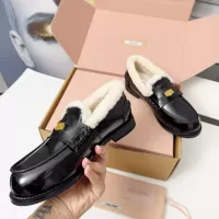 Cheap MIU MIU Leather Shoes For Women #1381073 Replica Wholesale [$105.00 USD] [ITEM#1381073] on Replica MIU MIU Leather Shoes