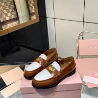 Cheap MIU MIU Leather Shoes For Women #1381075 Replica Wholesale [$102.00 USD] [ITEM#1381075] on Replica MIU MIU Leather Shoes