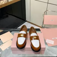 Cheap MIU MIU Leather Shoes For Women #1381075 Replica Wholesale [$102.00 USD] [ITEM#1381075] on Replica MIU MIU Leather Shoes