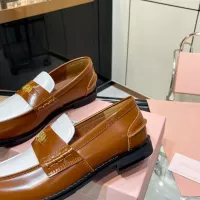 Cheap MIU MIU Leather Shoes For Women #1381075 Replica Wholesale [$102.00 USD] [ITEM#1381075] on Replica MIU MIU Leather Shoes