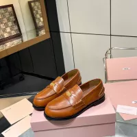 Cheap MIU MIU Leather Shoes For Women #1381077 Replica Wholesale [$102.00 USD] [ITEM#1381077] on Replica MIU MIU Leather Shoes