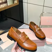 Cheap MIU MIU Leather Shoes For Women #1381077 Replica Wholesale [$102.00 USD] [ITEM#1381077] on Replica MIU MIU Leather Shoes