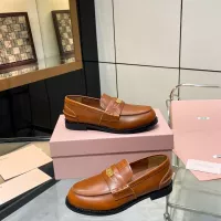 Cheap MIU MIU Leather Shoes For Women #1381077 Replica Wholesale [$102.00 USD] [ITEM#1381077] on Replica MIU MIU Leather Shoes