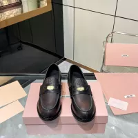 Cheap MIU MIU Leather Shoes For Women #1381078 Replica Wholesale [$102.00 USD] [ITEM#1381078] on Replica MIU MIU Leather Shoes