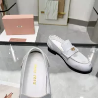 Cheap MIU MIU Leather Shoes For Women #1381079 Replica Wholesale [$102.00 USD] [ITEM#1381079] on Replica MIU MIU Leather Shoes