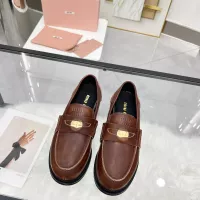 Cheap MIU MIU Leather Shoes For Women #1381081 Replica Wholesale [$102.00 USD] [ITEM#1381081] on Replica MIU MIU Leather Shoes