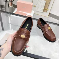 Cheap MIU MIU Leather Shoes For Women #1381081 Replica Wholesale [$102.00 USD] [ITEM#1381081] on Replica MIU MIU Leather Shoes