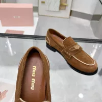 Cheap MIU MIU Leather Shoes For Women #1381083 Replica Wholesale [$102.00 USD] [ITEM#1381083] on Replica MIU MIU Leather Shoes