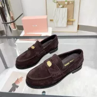 Cheap MIU MIU Leather Shoes For Women #1381084 Replica Wholesale [$102.00 USD] [ITEM#1381084] on Replica MIU MIU Leather Shoes