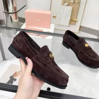 Cheap MIU MIU Leather Shoes For Women #1381084 Replica Wholesale [$102.00 USD] [ITEM#1381084] on Replica MIU MIU Leather Shoes
