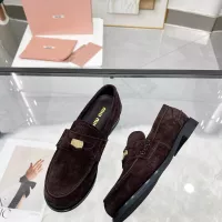 Cheap MIU MIU Leather Shoes For Women #1381084 Replica Wholesale [$102.00 USD] [ITEM#1381084] on Replica MIU MIU Leather Shoes