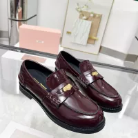 Cheap MIU MIU Leather Shoes For Women #1381085 Replica Wholesale [$102.00 USD] [ITEM#1381085] on Replica MIU MIU Leather Shoes