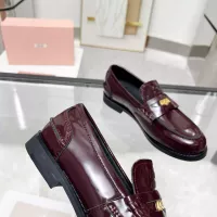 Cheap MIU MIU Leather Shoes For Women #1381085 Replica Wholesale [$102.00 USD] [ITEM#1381085] on Replica MIU MIU Leather Shoes