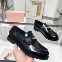 Cheap MIU MIU Leather Shoes For Women #1381086 Replica Wholesale [$102.00 USD] [ITEM#1381086] on Replica MIU MIU Leather Shoes