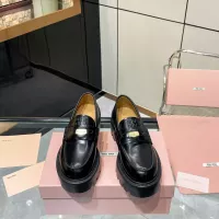 Cheap MIU MIU Leather Shoes For Women #1381115 Replica Wholesale [$105.00 USD] [ITEM#1381115] on Replica MIU MIU Leather Shoes