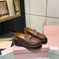 Cheap MIU MIU Leather Shoes For Women #1381116 Replica Wholesale [$105.00 USD] [ITEM#1381116] on Replica MIU MIU Leather Shoes