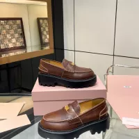 Cheap MIU MIU Leather Shoes For Women #1381116 Replica Wholesale [$105.00 USD] [ITEM#1381116] on Replica MIU MIU Leather Shoes