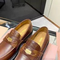 Cheap MIU MIU Leather Shoes For Women #1381116 Replica Wholesale [$105.00 USD] [ITEM#1381116] on Replica MIU MIU Leather Shoes