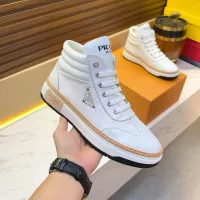 Cheap Prada High Top Shoes For Men #1381149 Replica Wholesale [$82.00 USD] [ITEM#1381149] on Replica Prada High Top Shoes