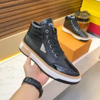 Cheap Prada High Top Shoes For Men #1381150 Replica Wholesale [$82.00 USD] [ITEM#1381150] on Replica Prada High Top Shoes