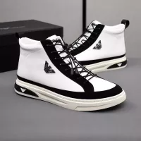 Cheap Armani High Tops Shoes For Men #1381271 Replica Wholesale [$85.00 USD] [ITEM#1381271] on Replica Armani High Tops Shoes