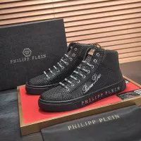 Cheap Philipp Plein PP High Tops Shoes For Men #1381447 Replica Wholesale [$88.00 USD] [ITEM#1381447] on Replica Philipp Plein PP High Tops Shoes