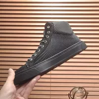 Cheap Philipp Plein PP High Tops Shoes For Men #1381447 Replica Wholesale [$88.00 USD] [ITEM#1381447] on Replica Philipp Plein PP High Tops Shoes