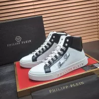 Cheap Philipp Plein PP High Tops Shoes For Men #1381448 Replica Wholesale [$88.00 USD] [ITEM#1381448] on Replica Philipp Plein PP High Tops Shoes