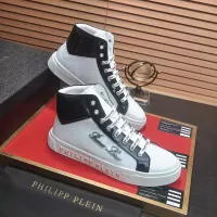 Cheap Philipp Plein PP High Tops Shoes For Men #1381448 Replica Wholesale [$88.00 USD] [ITEM#1381448] on Replica Philipp Plein PP High Tops Shoes