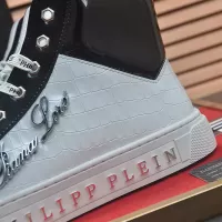 Cheap Philipp Plein PP High Tops Shoes For Men #1381448 Replica Wholesale [$88.00 USD] [ITEM#1381448] on Replica Philipp Plein PP High Tops Shoes