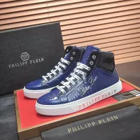 Cheap Philipp Plein PP High Tops Shoes For Men #1381449 Replica Wholesale [$88.00 USD] [ITEM#1381449] on Replica Philipp Plein PP High Tops Shoes