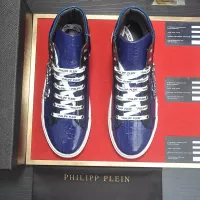 Cheap Philipp Plein PP High Tops Shoes For Men #1381449 Replica Wholesale [$88.00 USD] [ITEM#1381449] on Replica Philipp Plein PP High Tops Shoes