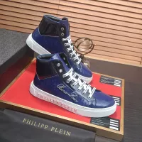 Cheap Philipp Plein PP High Tops Shoes For Men #1381449 Replica Wholesale [$88.00 USD] [ITEM#1381449] on Replica Philipp Plein PP High Tops Shoes