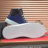 Cheap Philipp Plein PP High Tops Shoes For Men #1381449 Replica Wholesale [$88.00 USD] [ITEM#1381449] on Replica Philipp Plein PP High Tops Shoes