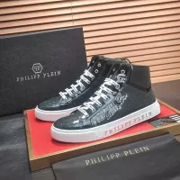 Cheap Philipp Plein PP High Tops Shoes For Men #1381450 Replica Wholesale [$88.00 USD] [ITEM#1381450] on Replica Philipp Plein PP High Tops Shoes
