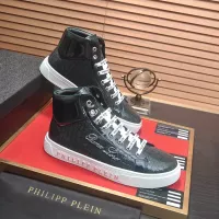 Cheap Philipp Plein PP High Tops Shoes For Men #1381450 Replica Wholesale [$88.00 USD] [ITEM#1381450] on Replica Philipp Plein PP High Tops Shoes