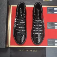 Cheap Philipp Plein PP High Tops Shoes For Men #1381451 Replica Wholesale [$88.00 USD] [ITEM#1381451] on Replica Philipp Plein PP High Tops Shoes
