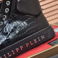Cheap Philipp Plein PP High Tops Shoes For Men #1381451 Replica Wholesale [$88.00 USD] [ITEM#1381451] on Replica Philipp Plein PP High Tops Shoes