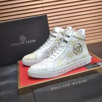 Cheap Philipp Plein PP High Tops Shoes For Men #1381452 Replica Wholesale [$92.00 USD] [ITEM#1381452] on Replica Philipp Plein PP High Tops Shoes