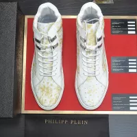 Cheap Philipp Plein PP High Tops Shoes For Men #1381452 Replica Wholesale [$92.00 USD] [ITEM#1381452] on Replica Philipp Plein PP High Tops Shoes