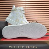 Cheap Philipp Plein PP High Tops Shoes For Men #1381452 Replica Wholesale [$92.00 USD] [ITEM#1381452] on Replica Philipp Plein PP High Tops Shoes