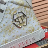 Cheap Philipp Plein PP High Tops Shoes For Men #1381452 Replica Wholesale [$92.00 USD] [ITEM#1381452] on Replica Philipp Plein PP High Tops Shoes