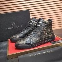 Cheap Philipp Plein PP High Tops Shoes For Men #1381454 Replica Wholesale [$92.00 USD] [ITEM#1381454] on Replica Philipp Plein PP High Tops Shoes