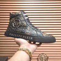 Cheap Philipp Plein PP High Tops Shoes For Men #1381454 Replica Wholesale [$92.00 USD] [ITEM#1381454] on Replica Philipp Plein PP High Tops Shoes