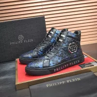 Cheap Philipp Plein PP High Tops Shoes For Men #1381455 Replica Wholesale [$92.00 USD] [ITEM#1381455] on Replica Philipp Plein PP High Tops Shoes