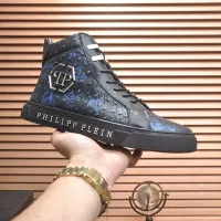 Cheap Philipp Plein PP High Tops Shoes For Men #1381455 Replica Wholesale [$92.00 USD] [ITEM#1381455] on Replica Philipp Plein PP High Tops Shoes