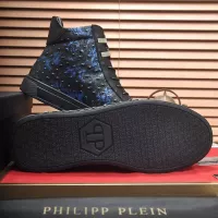 Cheap Philipp Plein PP High Tops Shoes For Men #1381455 Replica Wholesale [$92.00 USD] [ITEM#1381455] on Replica Philipp Plein PP High Tops Shoes